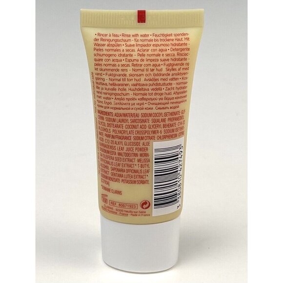 CLARINS Paris Hydrating Gentle Foaming Cleanser 30mL 1oz Travel NIP NEW Sealed - Picture 2 of 2